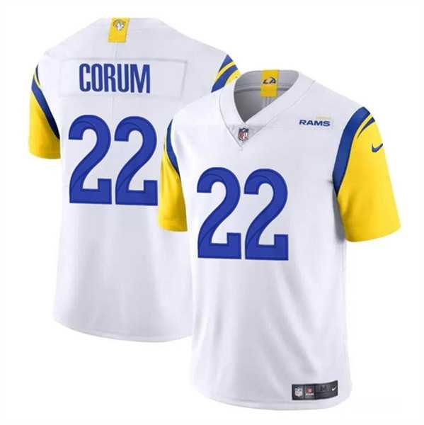 Men & Women & Youth Los Angeles Rams #22 Blake Corum White 2024 Draft Vapor Untouchable Stitched Jersey->miami dolphins->NFL Jersey